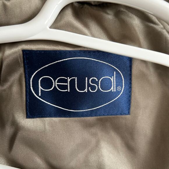 Vintage Perusal double Breasted Trench Coat zip Out wool Liner outdoor prep 44S - Picture 12 of 14